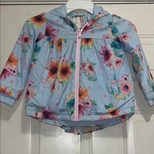 Ted Baker Floral Baby Hoodie Jacket in Blue and Orange 2T-3T